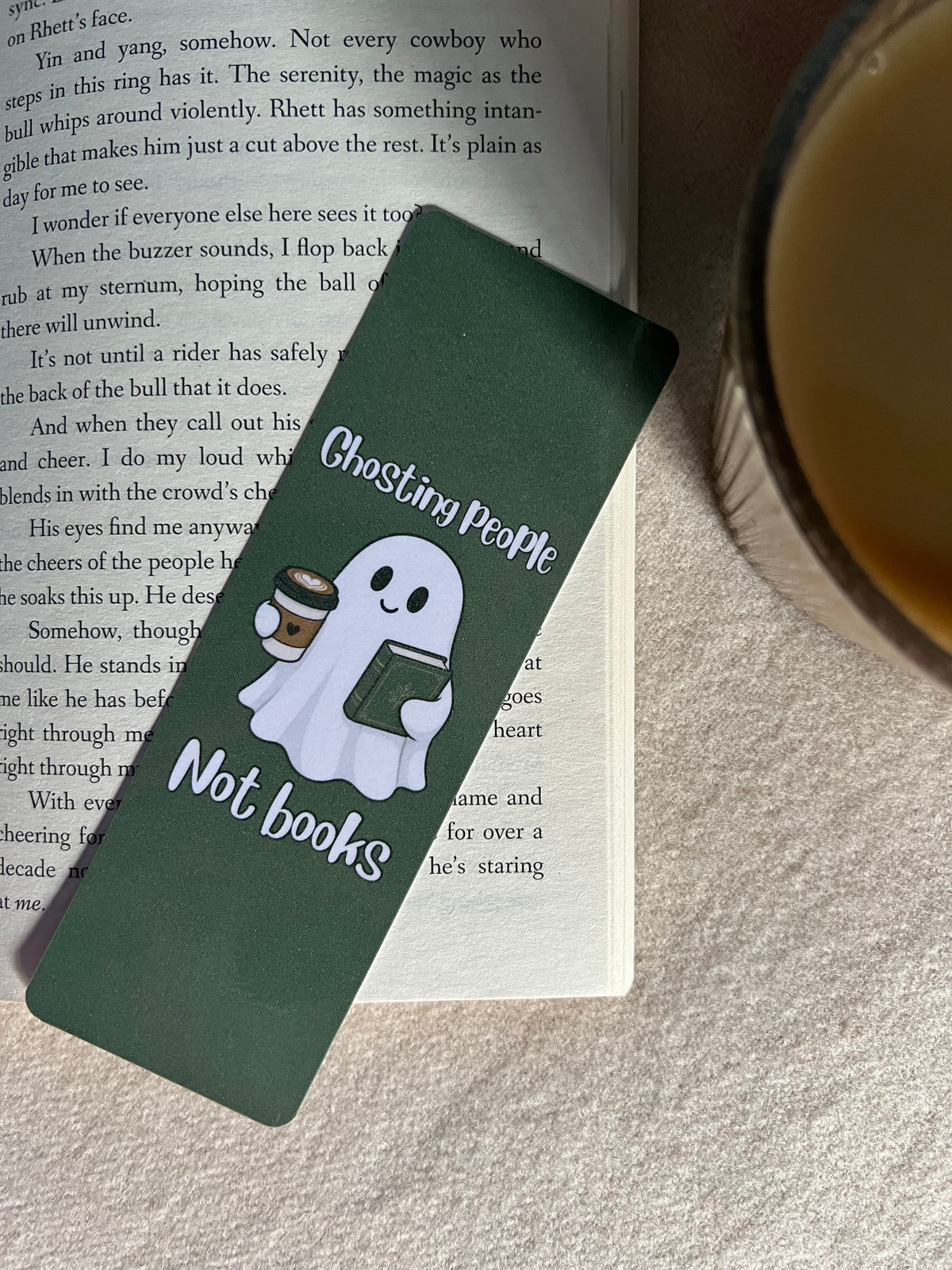 ‘Ghosting people, not books’ bookmark